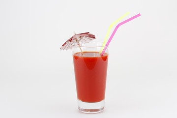 Glass of tomato juice