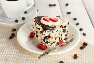 sweet cake with chocolate