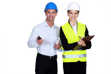 Architect and building inspector