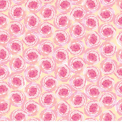 seamless pattern  from white and pink rose, background