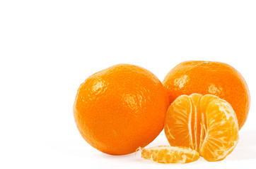 Mandarin isolated on white background