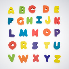 colorful alphabet set