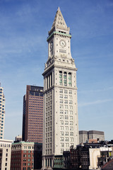 Fototapeta na wymiar Custom House Tower w centrum Bostonu