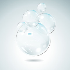 Vector Idea Bulbs. Glass Chat Bubbles