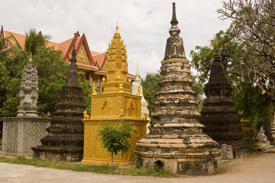 Buddhist Stupa at Wat Bo Temple, Siem Reap, Cambodia