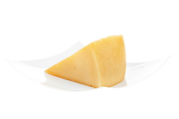 gourmet parmesan cheese  on china plate