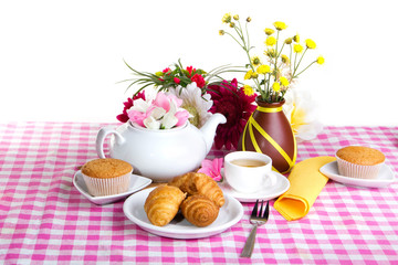 afternoon tea with fresh baking