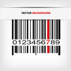 Barcode image with red strip