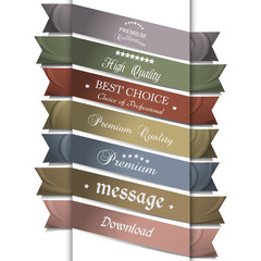 Collection of silk ribbons for design