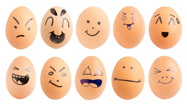 Eggs, smiling