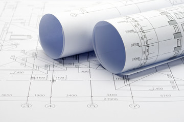 Construction plan blueprints
