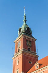 Fototapeta premium Warsaw, Poland. Old Town - famous Royal Castle. UNESCO World Her