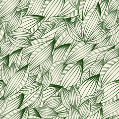 Naklejka na ściany i meble Plant seamless abstract pattern