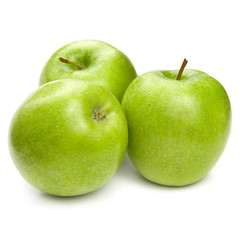 Green apples Isolated on a white background