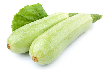Fresh vegetable marrow. Isolated on white