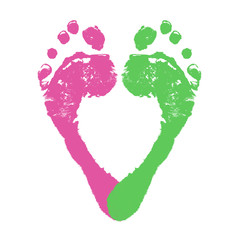 エコロジーをイメージした足跡