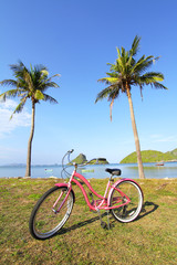 Fototapeta premium Bicycle at the beach, Thailand