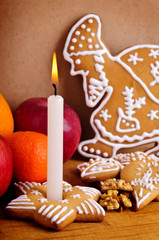 ginger bread and candle