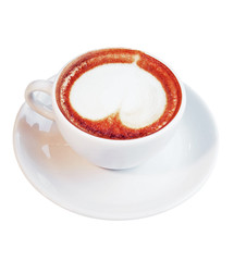 Coffee cup on white background