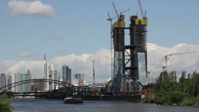 Neubau Europ&auml;ische Zentralbank Frankfurt EZB Timelapse
