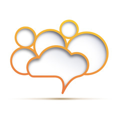 Cover speech in orange # Vector