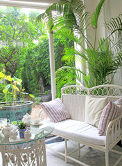 Vintage table setting for afternoon coffee or tea