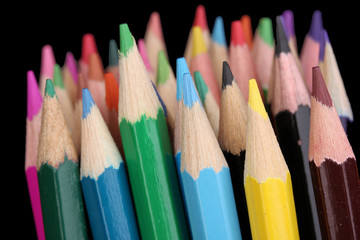 Color pencils close-up