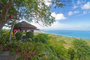 view point from hill to the sea