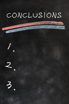 Blank list of conclusions