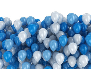 Fototapeta premium Blue and white balloons