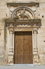 Fototapeta na wymiar Mother Church of St. Giorgio. Melpignano. Puglia. Italy.