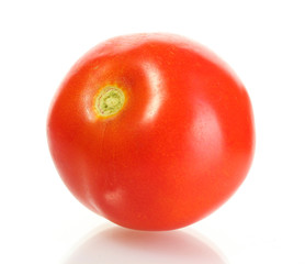Ripe red tomato isolated on white