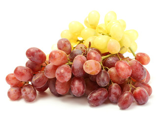 Fototapeta premium ripe sweet grapes isolated on white