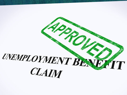 Unemployment Benefit Claim Approved Stamp Shows Social Security