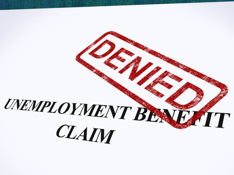 Unemployment Benefit Claim Denied Stamp Shows Social Security We