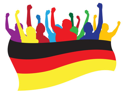 Germany fans vector illustration