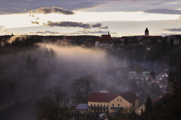 Historical town panorama