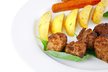 grilled beef meatballs