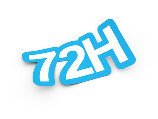 Delivery sticker 3d render illustration