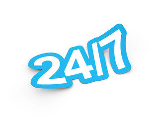 Delivery sticker 3d render illustration