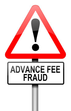 Advance Fee Fraud Concept.