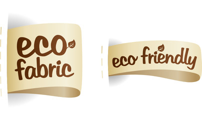 Eco friendly product fabric labels illustration