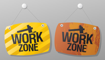 Work zone signs set