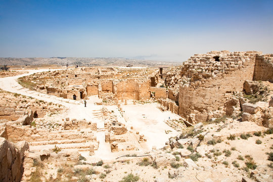 Herodion temple castle in Judea desert,  Israel