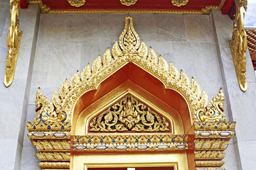 Thai art on the door.