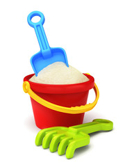 3d render of beach toys © Gouraud Studio