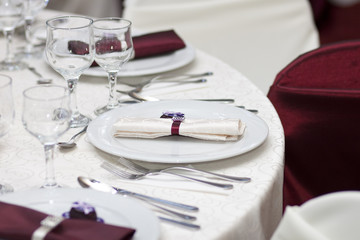 elegant decoration of table in a restaurant