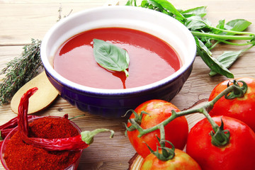 fresh diet tomato soup