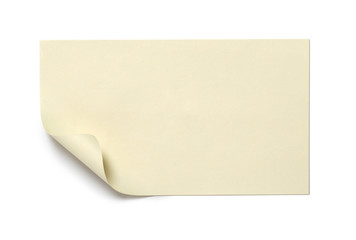 Blank yellow sticky note