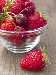 strawberries and cherries